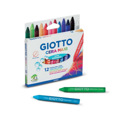 Creyones Cera Maxi 12 Colores Escolar Giotto