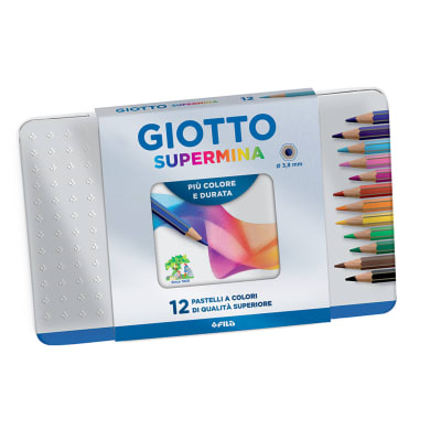 Lápices Supermina 12 Unidades caja metálica Giotto