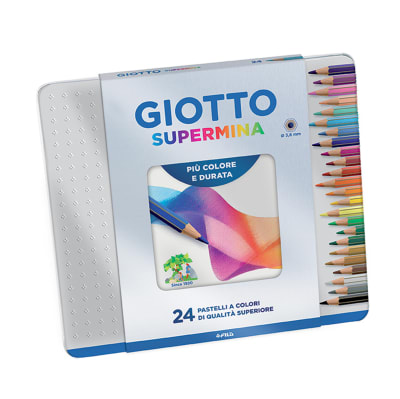 Lápices Supermina 24 Unidades caja metálica Giotto1