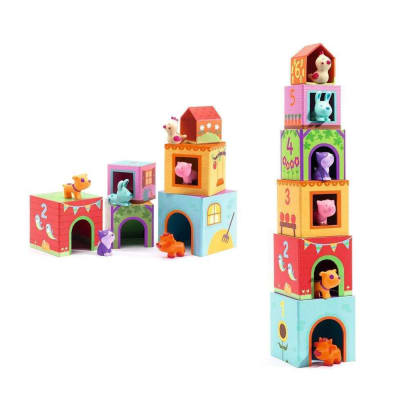 Cubos Apilables Topani Animales Djeco1