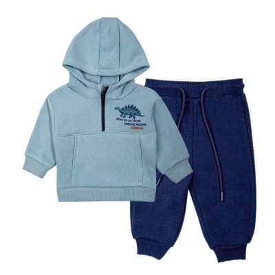 Conjunto 2 Piezas Celeste Dinosaurio