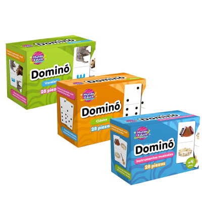 Pack de 3 Domino Clásico- Instrumentos Musicales- Vocales1