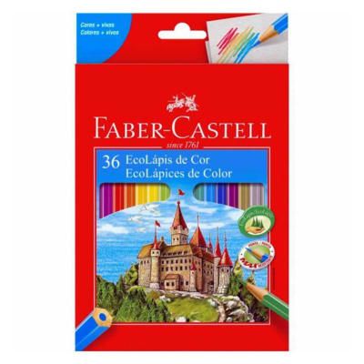 Lapices 36 Colores con Sacapunta Faber Castell1