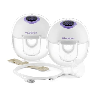 Lansinoh Discreet Duo – Extractor de Leche Portátil Manos Libres1