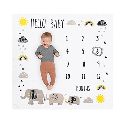 Manta para fotografías de bebe Elefantes1