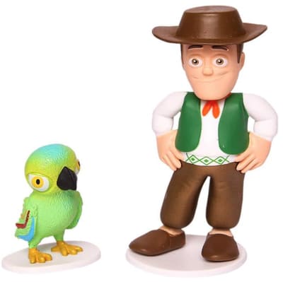 Pack 2 Figuras Lorito Pepe y Zenón- La granja de Zenón1