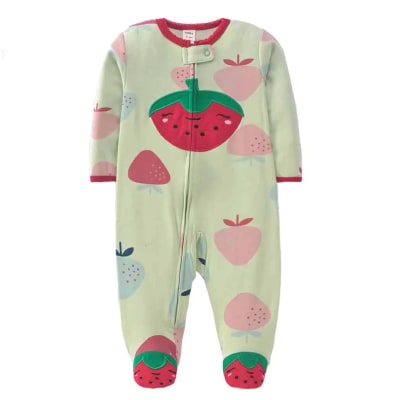Pijama enterita algodon frutillas1