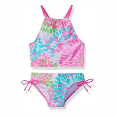 Traje de baño 2 piezas Fucsia Turquesa