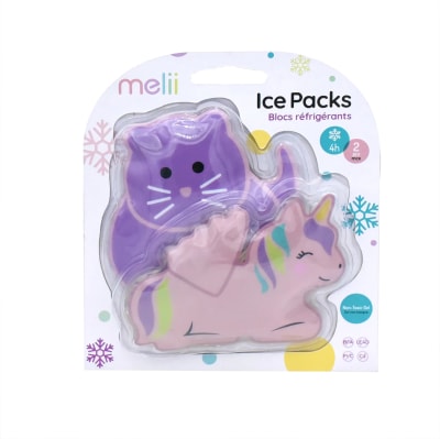 Pack de 2 Gel Frio Ice Pack Lila Reutilizables Melii