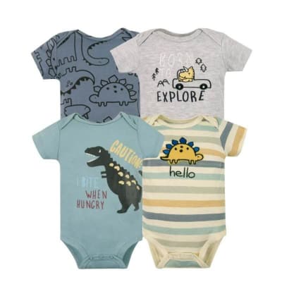 Set 4 Bodys Manga Corta Gris Explore1