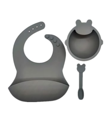 Set de alimentación silicona gris1