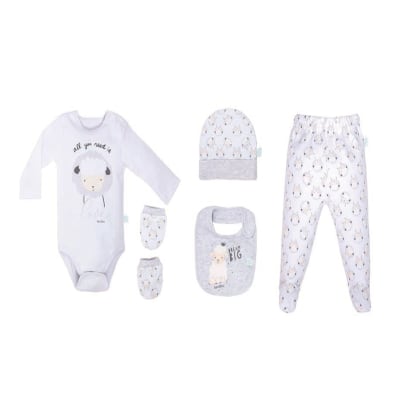 Ajuar Set mi primer regalo Gris Bambino1