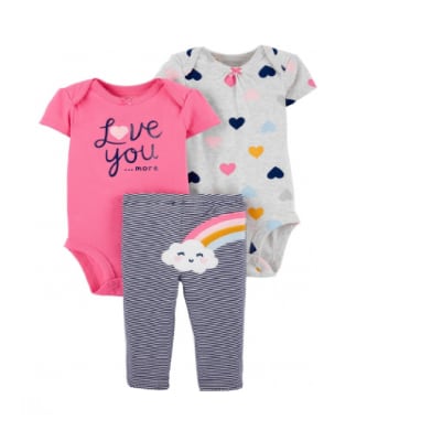 Conjunto 2 Bodys y Pantalón Corazones