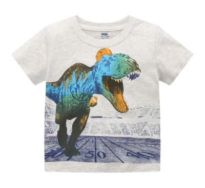 Polera Niño Gris Dinosaurio1