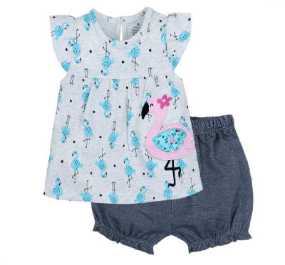 Conjunto Polera y Short Flamingo