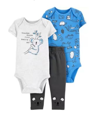 Conjunto 2 Bodys y Pantalón Gris Koala
