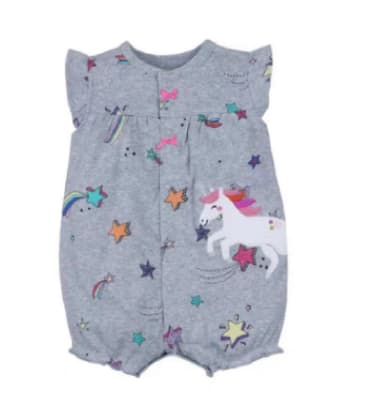 Enterito Gris Unicornio Estrellas