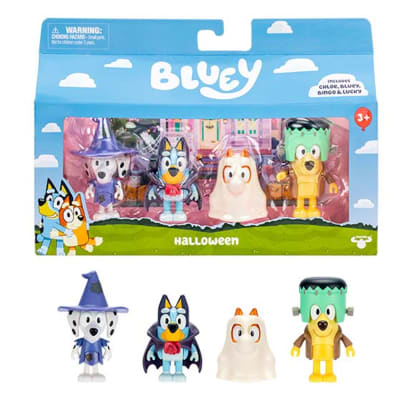 Pack de 4 Figuras Bluey Halloween1