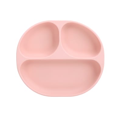 Plato de Silicona con Succión y Divisiones Color Rosa The Baby Nation