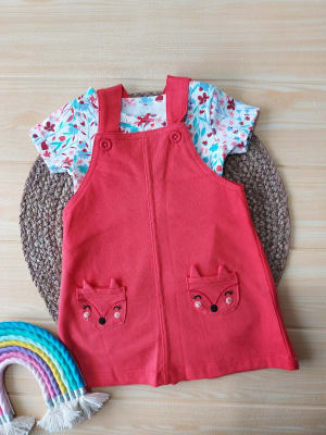 Jardinera Jumper Rosa de Niña
