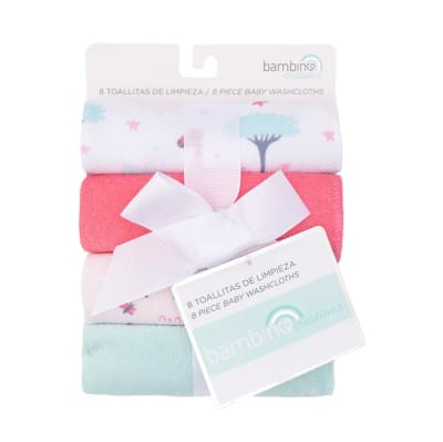 Set 8 Toallitas de Limpieza Fucsia Bambino