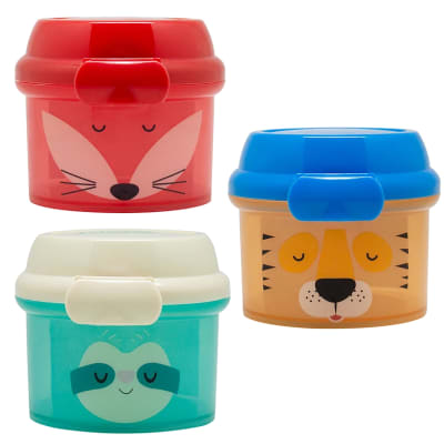 Porta Snack 3 Unidades Animalitos Niño