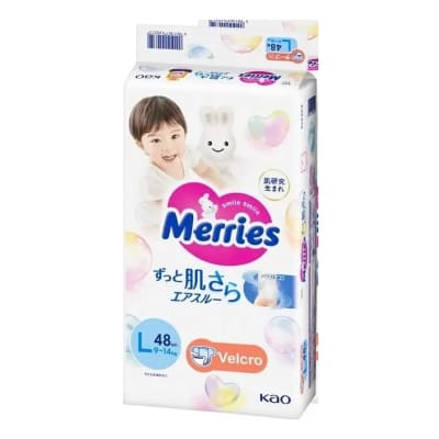 Pañales Merries Velcro 48 Unidades L1