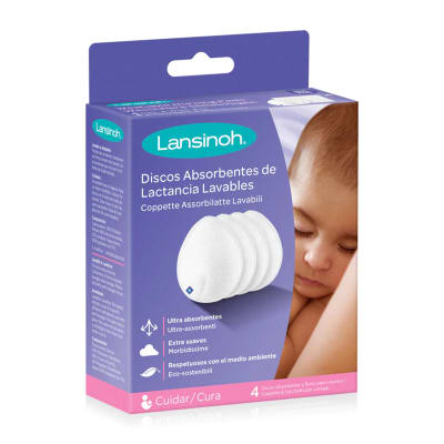 Absorbentes De Leche Lavables 4 Unidades Lansinoh