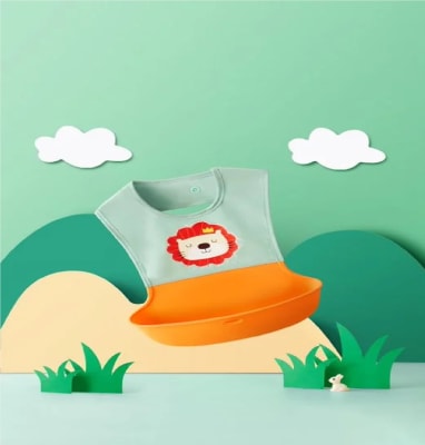 Babero de silicona con cartuchera1