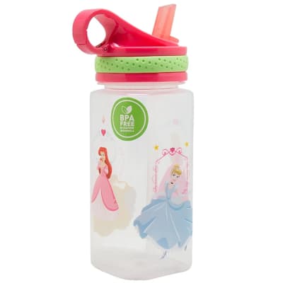 Botella Princesas Con Sorbete 500 ml Cuadrada1