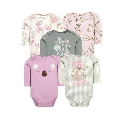 Set de 5 bodys manga larga Lila Koala