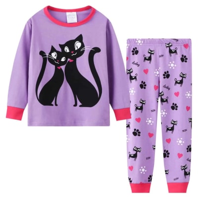 Pijama 2 Piezas Niña Lila Gaticos