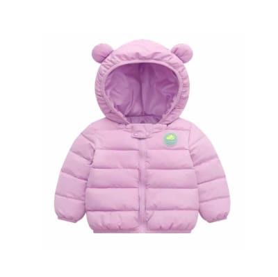 Chaqueta Parka con orejitas lila1