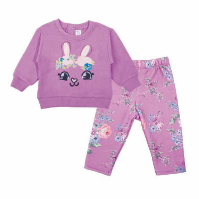 Conjunto 2 Piezas Lila Flores1