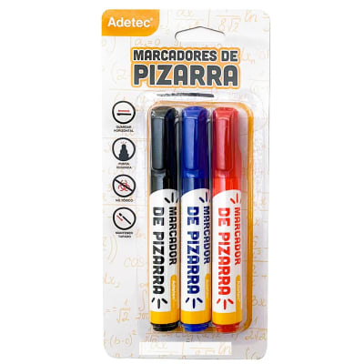Set de 3 Marcadores de Pizarra Adetec1