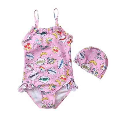 Traje de baño entero con gorrito magic1