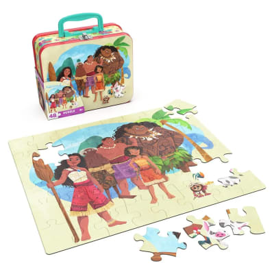 Rompecabezas Moana 2 Caja Metálica Puzzle 48 Piezas Disney