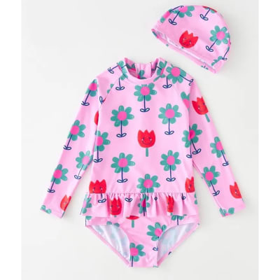 Traje de baño entero Rosa Proteccion Solar UV 50