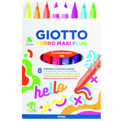 Marcadores Turbo Maxi Fluo 8 Fluorescentes Giotto