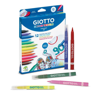 Marcador 12 Colores Para Tela Giotto