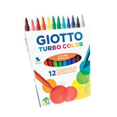 Marcador Escolar Turbo Color 12 Colores Giotto