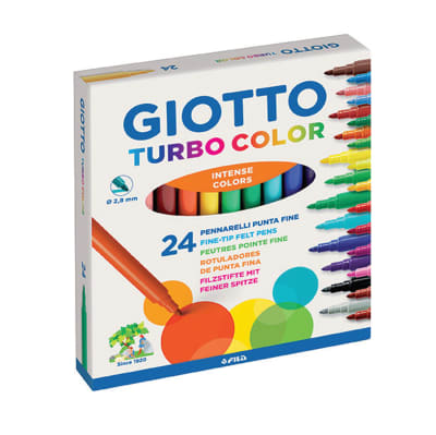 Marcador Escolar Turbo Color 24 Colores Giotto