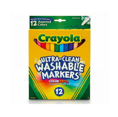 Marcadores Lavables 12 Unidades Punta Fina Crayola1