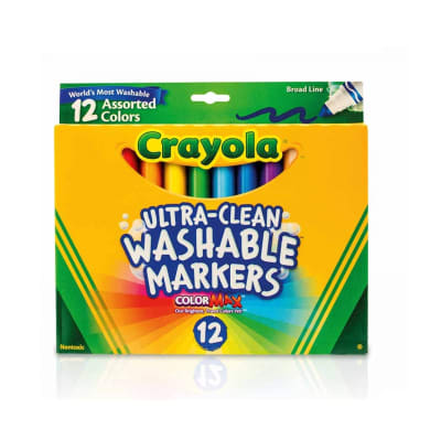 Marcadores Lavables 12 Unidades Punta Gruesa Crayola1