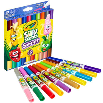 Marcadores Doble Punta 10 Lavables Perfumado Crayola1