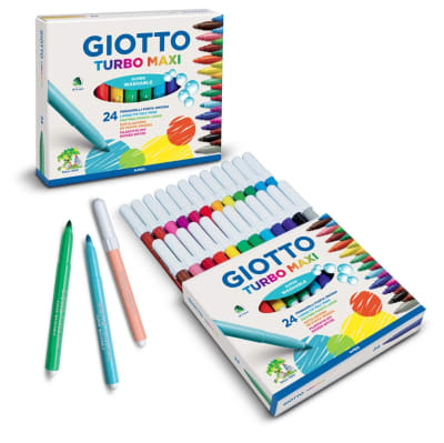Marcadores Escolares Turbo Maxi 24 Colores Giotto