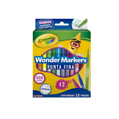 Marcadores 12 Wonder Punta fina Crayola
