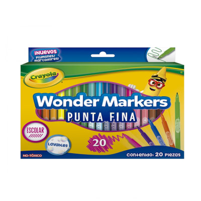 Marcadores 20 Wonder Punta fina Crayola1