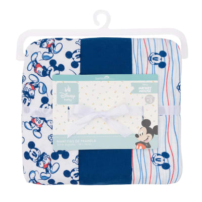 Set de 3 Mantitas Disney Mickey Bambino