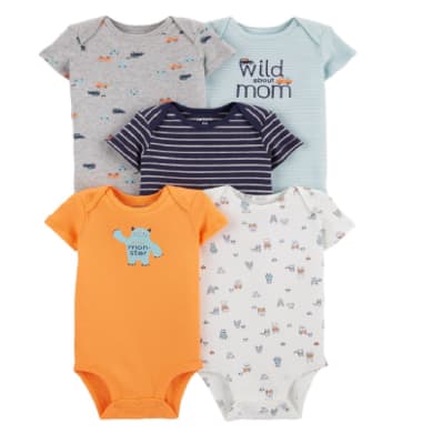 Set 5 Bodys Manga Corta Monster1